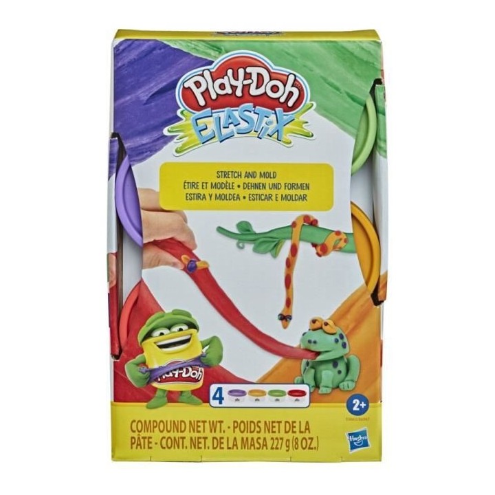 Play-Doh – 4 pots de Pate A Modeler Elastix - 56g chacun modele alé