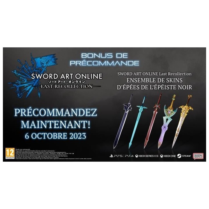 Sword Art Online Last Recollection - Jeu Xbox Series X et Xbox One