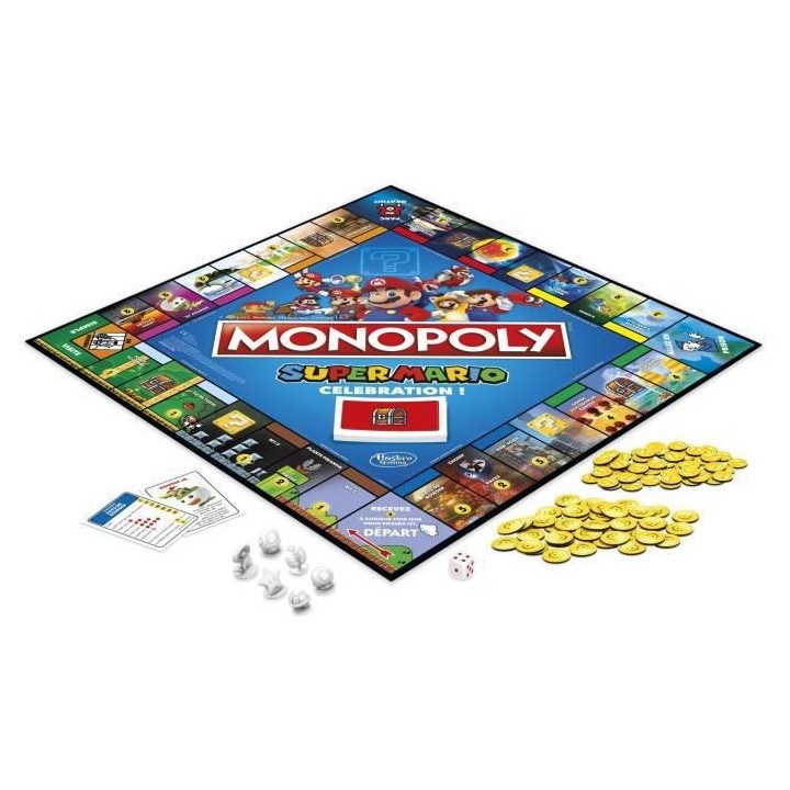 MONOPOLY Super Mario Celebration, jeu de societe pour enfants, jeu de