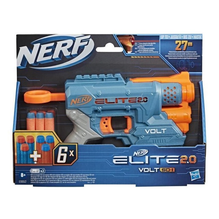 NERF - Elite 2.0 - Blaster Volt SD -1 - 6 fléchettes NERF - officiell