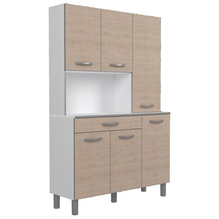 OSLO Buffet de 120 cm - 1 Tiroir et 6 Portes - L 120 x P 40 x H 185 cm