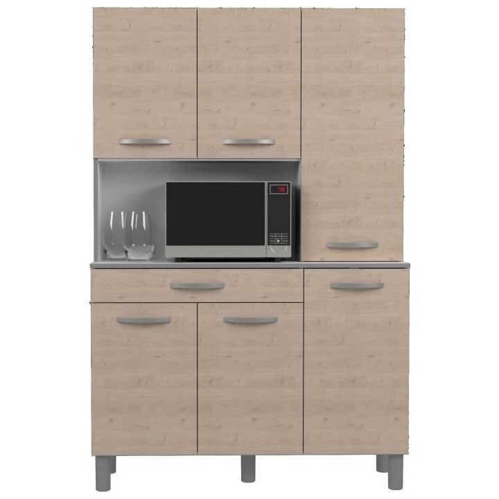 OSLO Buffet de 120 cm - 1 Tiroir et 6 Portes - L 120 x P 40 x H 185 cm