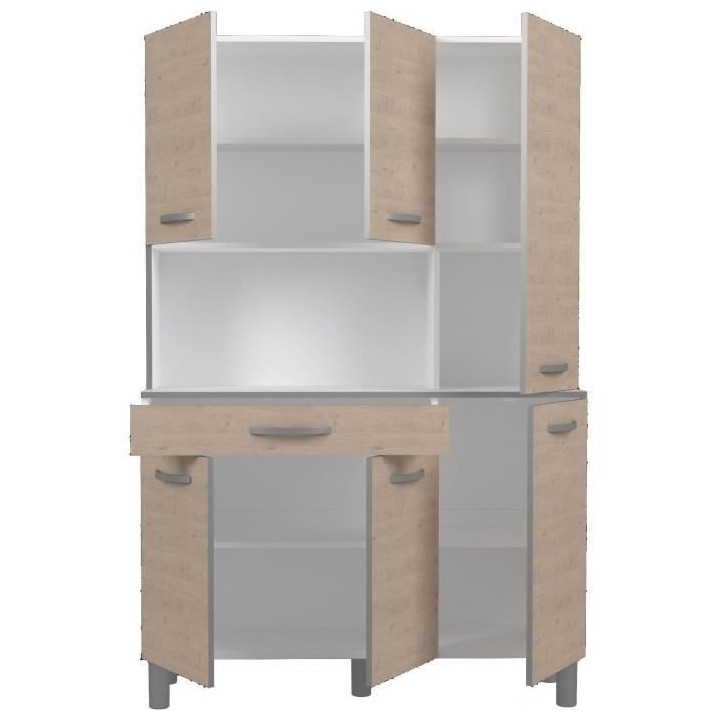 OSLO Buffet de 120 cm - 1 Tiroir et 6 Portes - L 120 x P 40 x H 185 cm