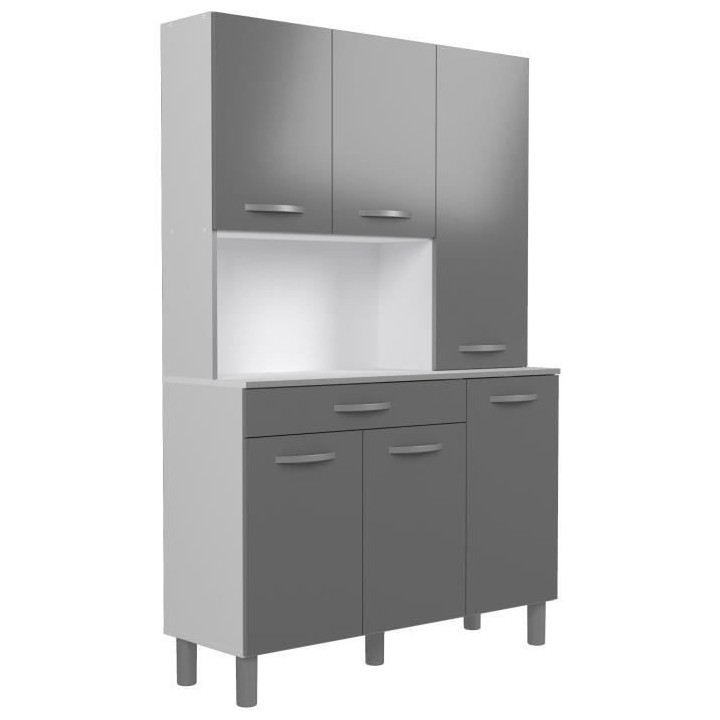 OSLO Buffet de 120 cm - 1 Tiroir et 6 Portes - L 120 x P 40 x H 185 cm