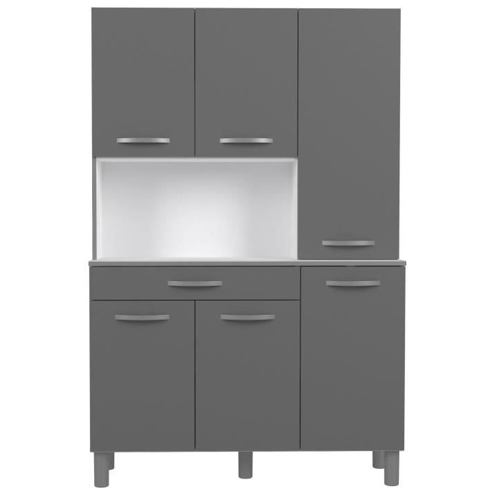 OSLO Buffet de 120 cm - 1 Tiroir et 6 Portes - L 120 x P 40 x H 185 cm