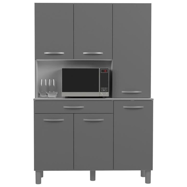OSLO Buffet de 120 cm - 1 Tiroir et 6 Portes - L 120 x P 40 x H 185 cm