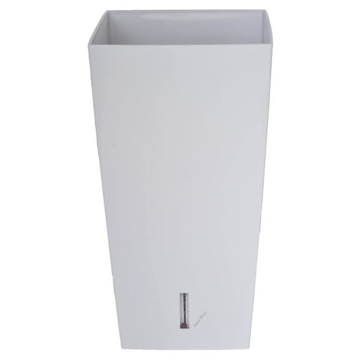 RIVIERA Pot de fleurs carré Eva New en plastique - 28 x 28 x H 52 cm