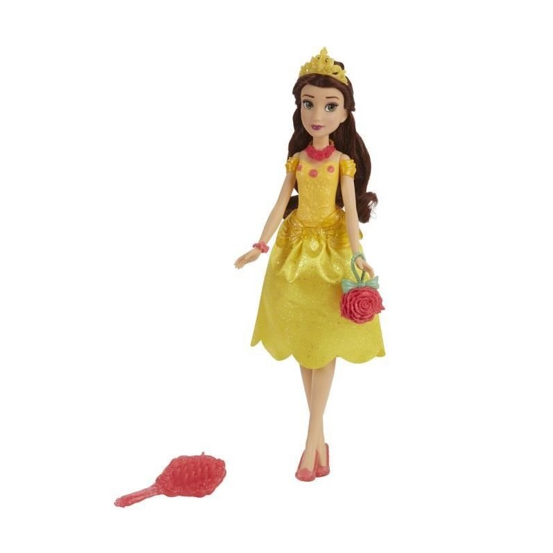 DISNEY PRINCESSES - Princesse et surprises - Poupée mannequin Belle - 10 vetements et accessoires - pour enfants - des 3 ans