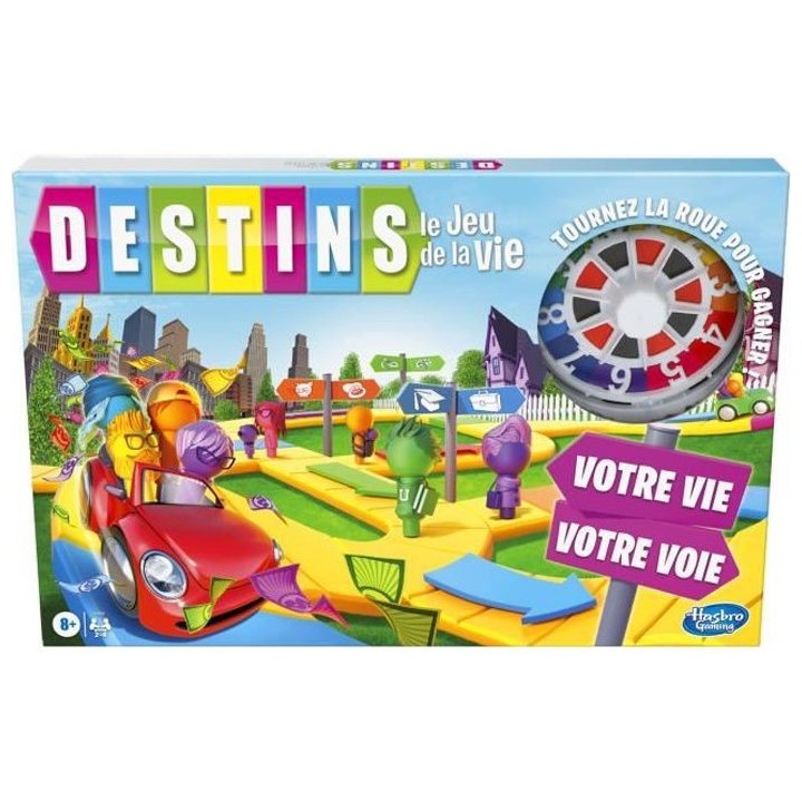 Destins Le jeu de la vie - Jeu de plateau pour la famille - 2 a 4 jou