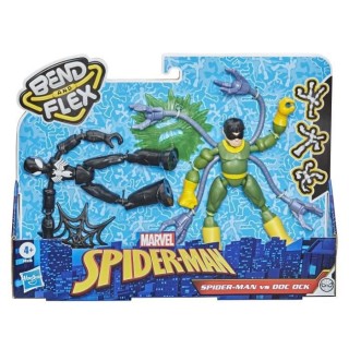 MARVEL SPIDER-MAN - Bend and Flex - Spider-Man en costume noir Vs Doc
