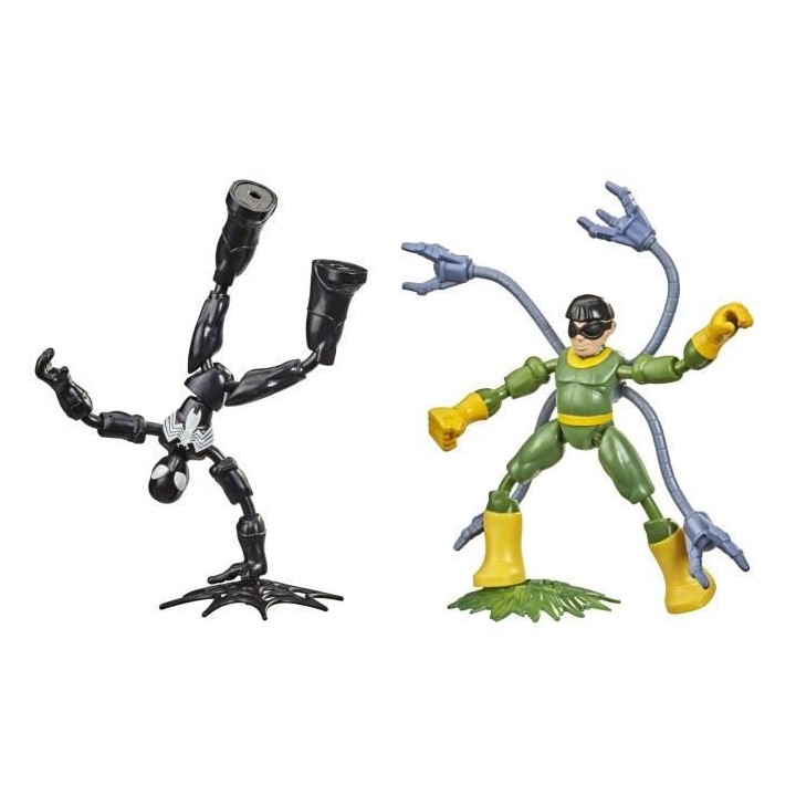 MARVEL SPIDER-MAN - Bend and Flex - Spider-Man en costume noir Vs Doc