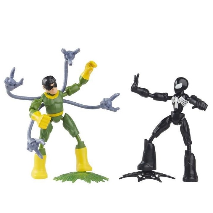 MARVEL SPIDER-MAN - Bend and Flex - Spider-Man en costume noir Vs Doc