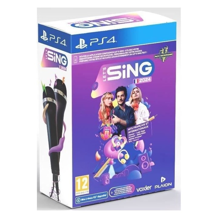 Let's Sing 2024 - Jeu PS4 - Avec 2 micros