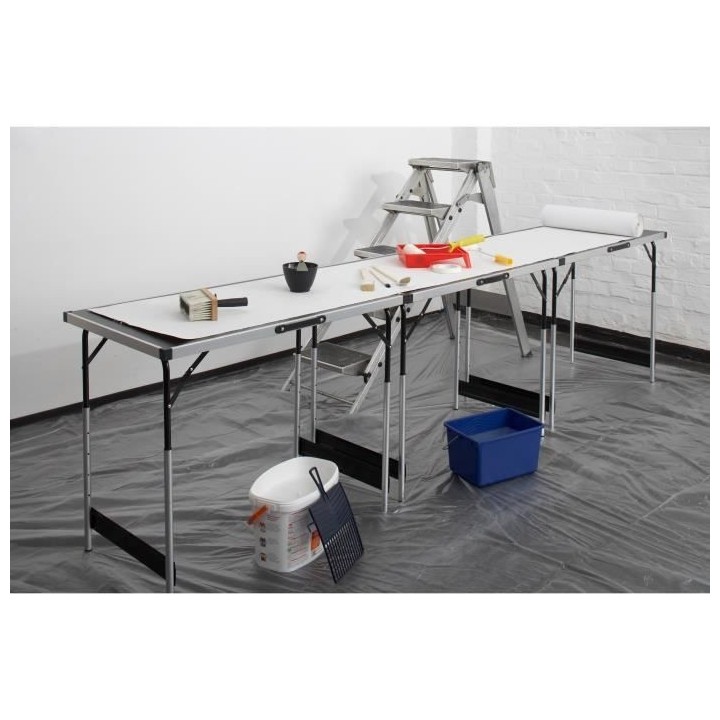 Lot de 3 tables a tapisser - MEISTER - Tables multifonctions - En alum