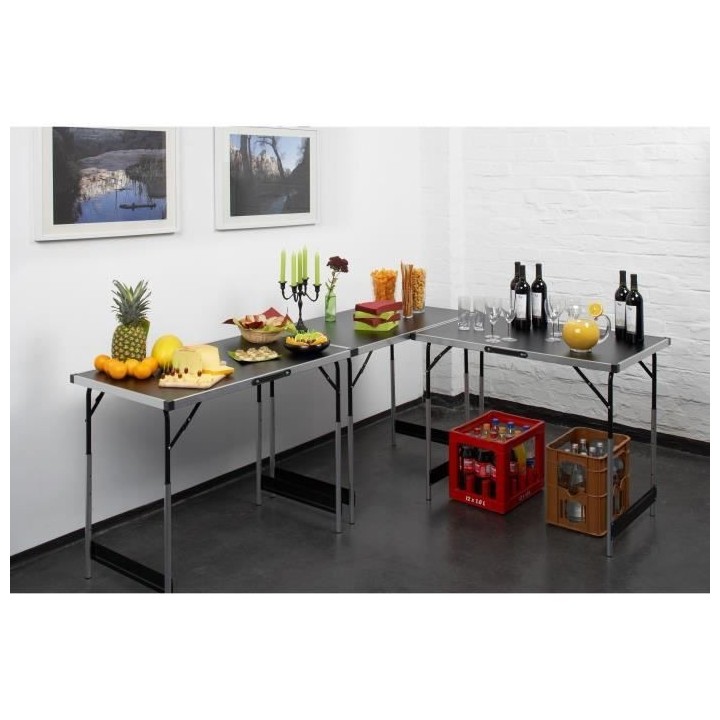 Lot de 3 tables a tapisser - MEISTER - Tables multifonctions - En alum