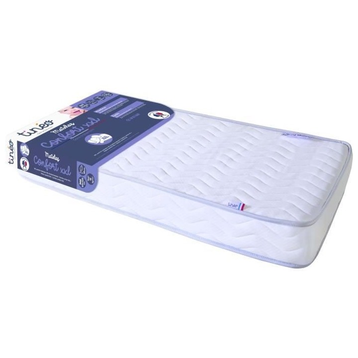 Matelas Bébé Confort XXL 60x120x15cm - Sans Traitement - Fabriqué E