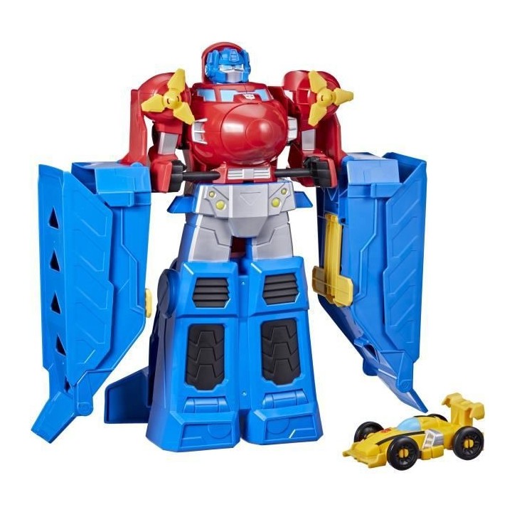TRANSFORMERS - Optimus Prime Jumbo Jet avec Figurine Bumblebee voiture