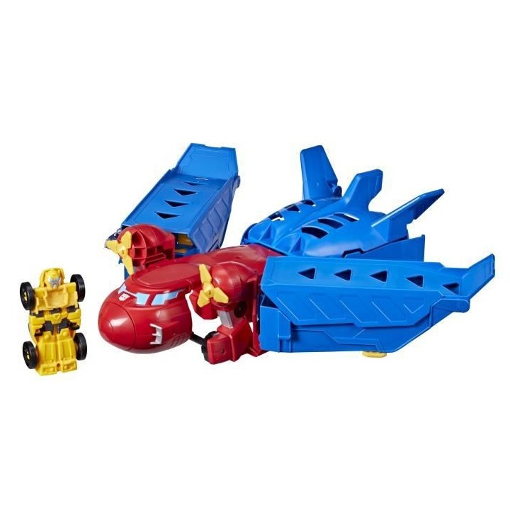 TRANSFORMERS - Optimus Prime Jumbo Jet avec Figurine Bumblebee voiture