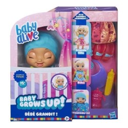 BABY ALIVE - Baby Grows Up (Happy) - Happy Hope ou Merry Meadow - Poupée qui grandit et parle - accessoires surprise