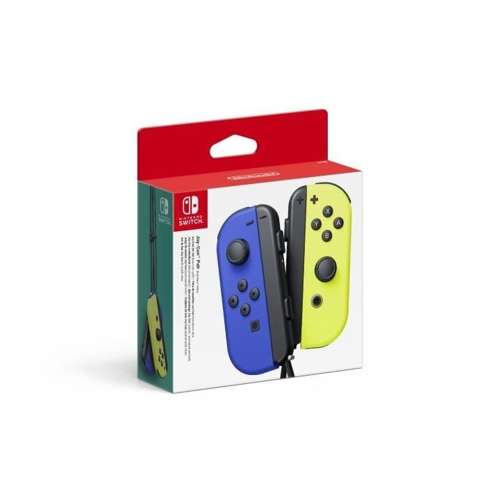 Paire de manettes Joy-Con Bleu & Jaune Néon pour Nintendo Switch