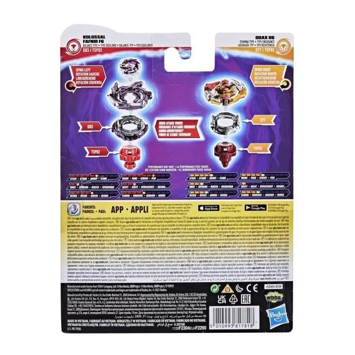 BEYBLADE - Burst Surge Dual Pack - 2 toupies de compétition Speedstor