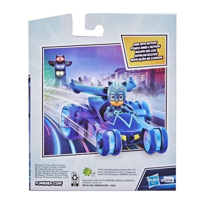 PYJAMASQUES - Véhicule de héros Chat-Bolide avec figurine Yoyo - jou
