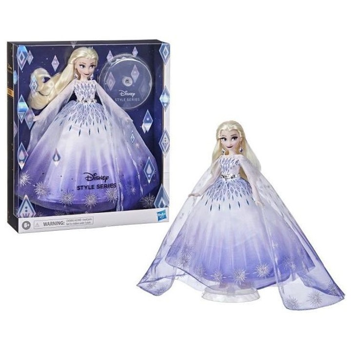 DISNEY PRINCESSES - Style Series - Poupée Elsa - accessoires pour Pou