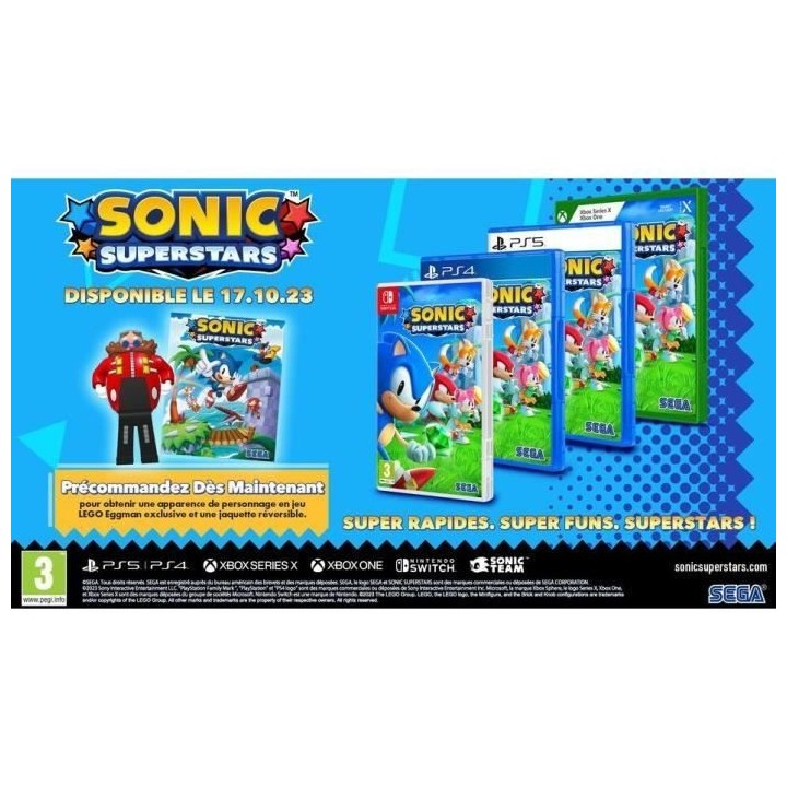 Sonic Superstars - Jeu Xbox One et Xbox Series X
