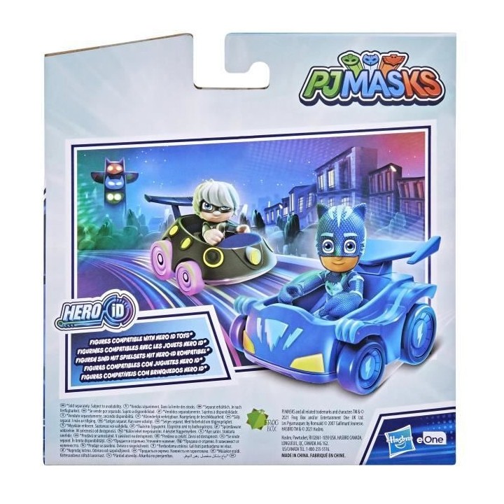 PYJAMASQUES - Jouet Course poursuite Yoyo contre Sorceline - 2 mini-v