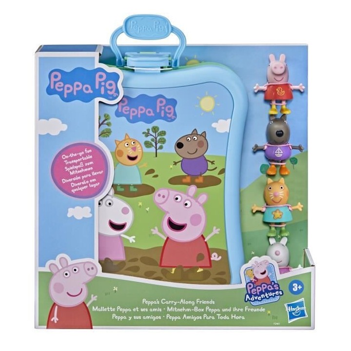 PEPPA PIG - Peppa's Adventures - Mallette Peppa et ses amis avec 4 fig