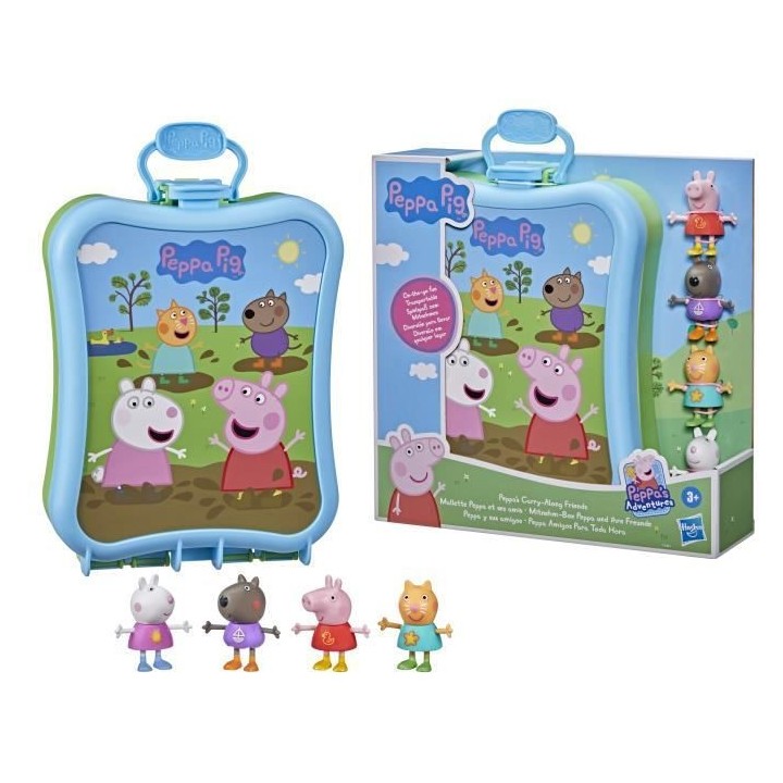 PEPPA PIG - Peppa's Adventures - Mallette Peppa et ses amis avec 4 fig