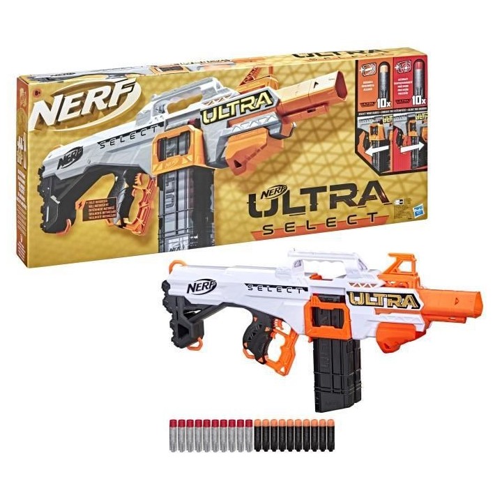 NERF - Ultra - Select - tire de 2 façons - inclut chargeurs et fléch