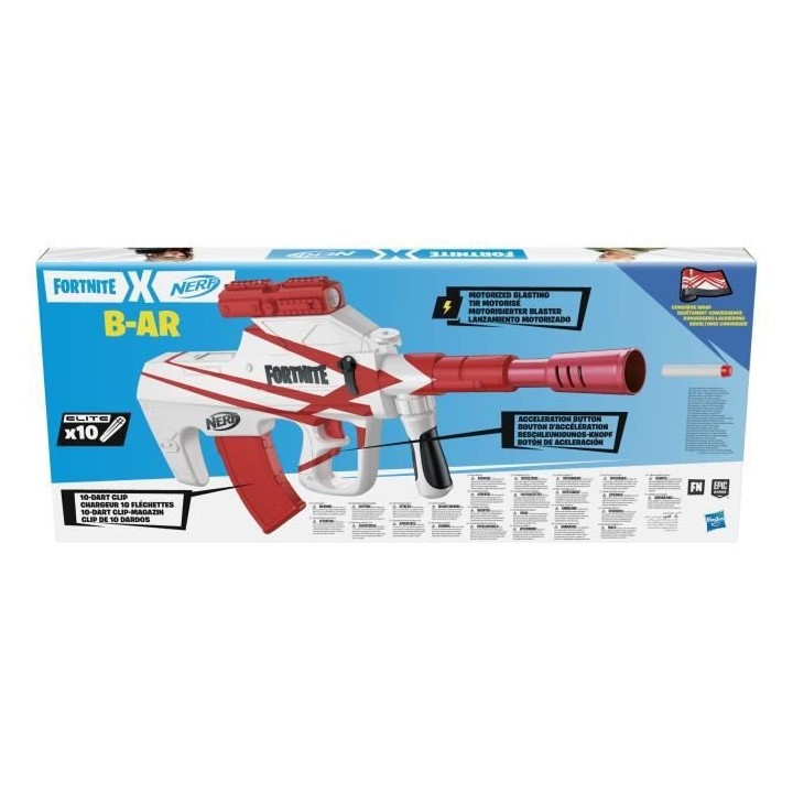 NERF - Nerf Fortnite - Blaster B-AR motorisé - Revetement Converge et