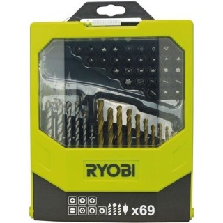Coffret 69 accessoires pour perçage & vissage - RYOBI - Mixte bois-ma