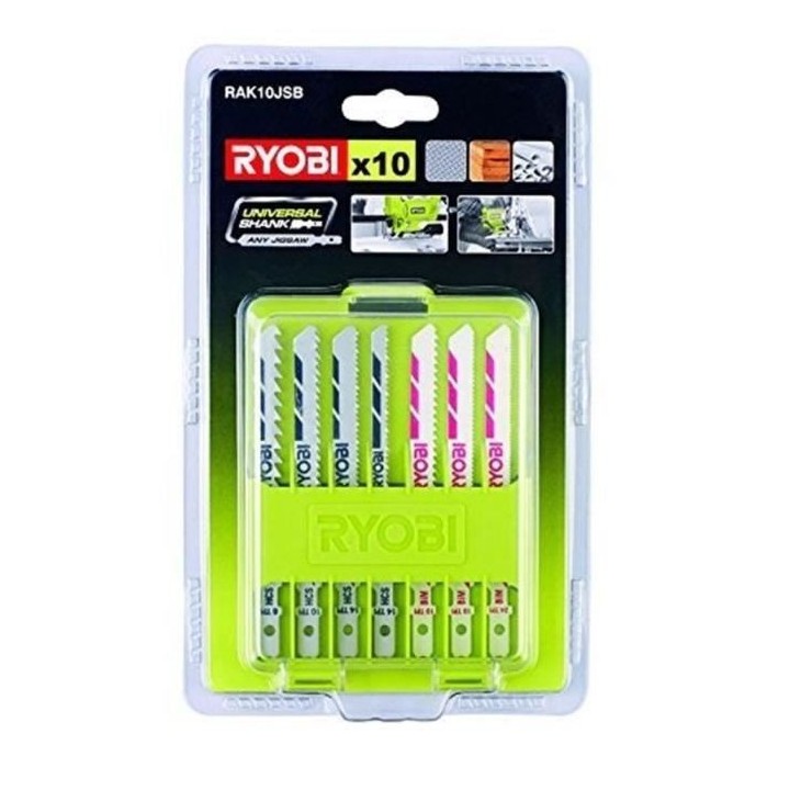 RYOBI Coffret 10 lames pour scie sauteuse 102 mm