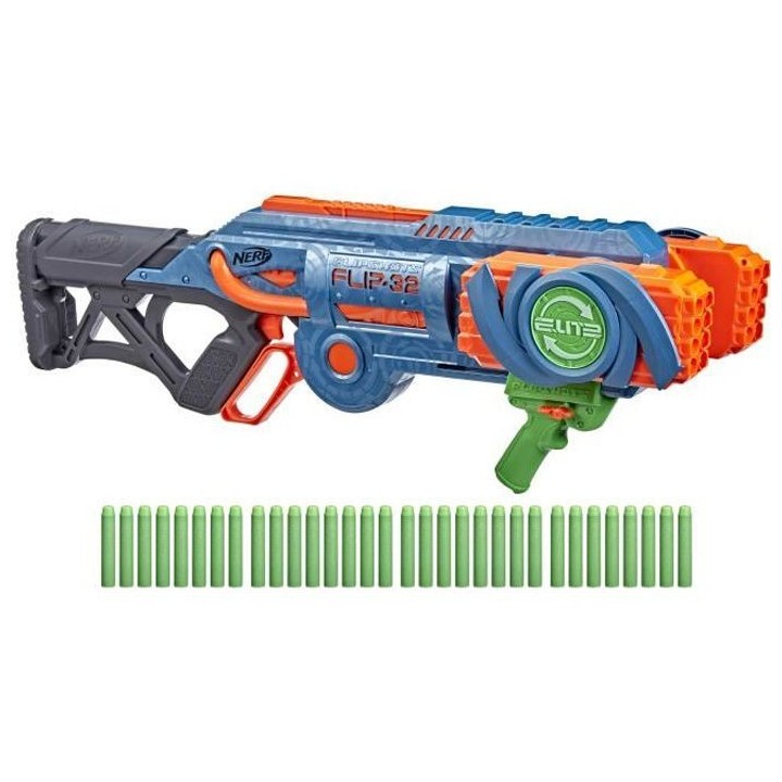 NERF - Elite 2.0 - Blaster Flipshots Flip -32 2 fois 16 canons pivotan