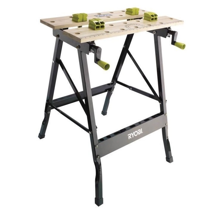 Etabli pliable RYOBI - Table en bambou - Charge 100 kg