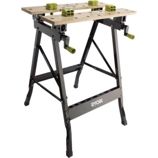 Etabli pliable - RYOBI - Orientable a 90° - Table bambou 605 x 625 x