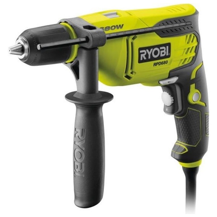 Perceuse a percussion RYOBI - 680W - Mandrin auto-serrant 13mm - Caden