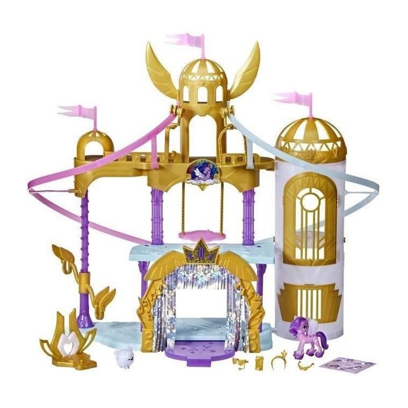 MY LITTLE PONY - A New Generation - La maison royale - château de 56 cm avec tyroliennes et Figurine Princess Petals