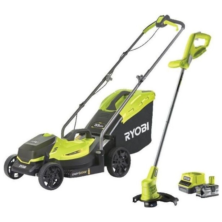 Pack ONE+ tondeuse + coupe-bordures 18V sans fil RYOBI RLM1833BLT1825M