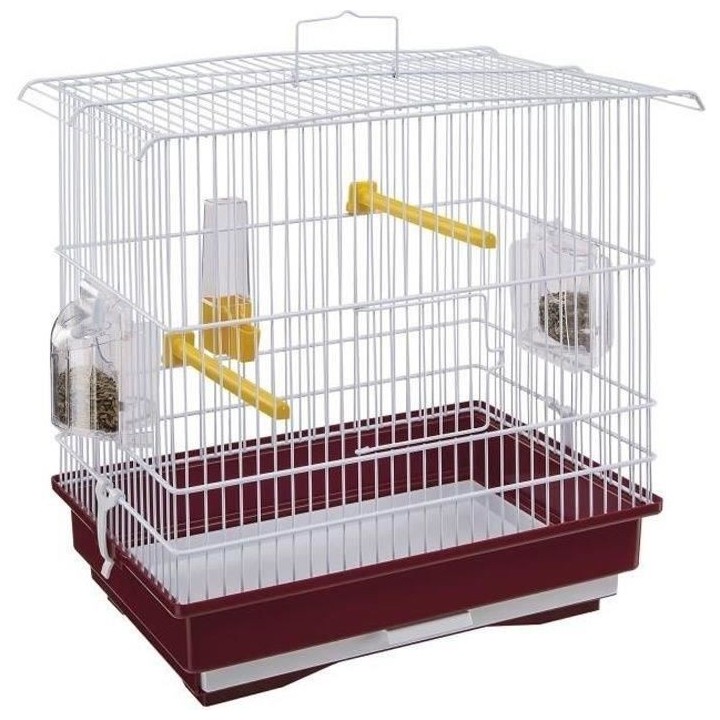 GIUSY Cage pour oiseaux rouge et blanc