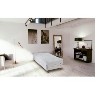 ECOFRIENDLY Ensemble Matelas + Sommier 90 x 190 cm - OLIVE GREEN