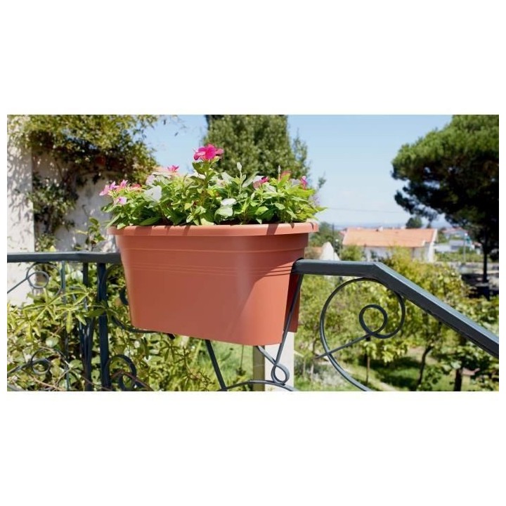ARTEVASI Jardiniere pour balcon Venezia - 30 x 60 x H 27 cm - 18 L - G