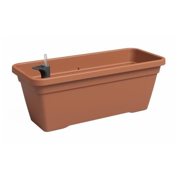 Jardiniere - Plastique - Terre cuite - Rectangulaire - L57,9 x P24,3 x