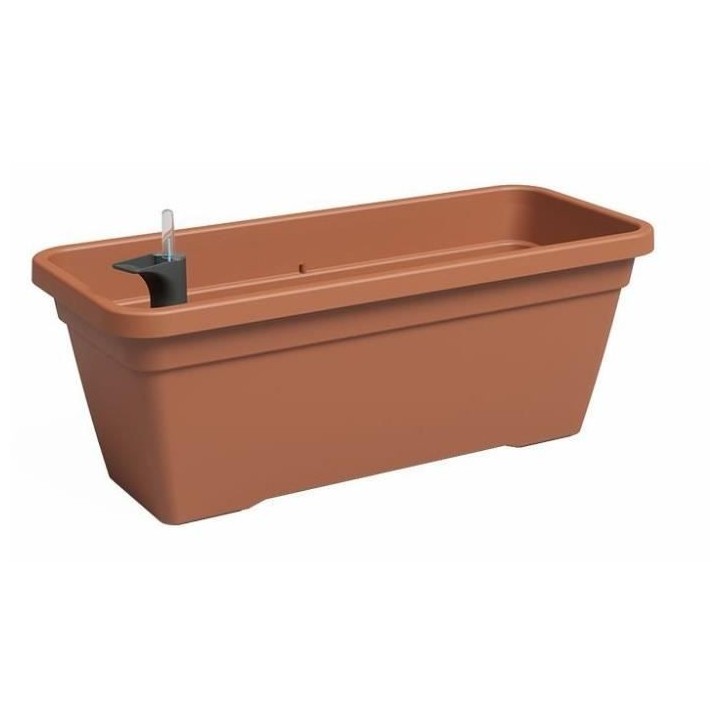 Jardiniere - Plastique - Terre cuite - Rectangulaire - L77,9 x P24 x H