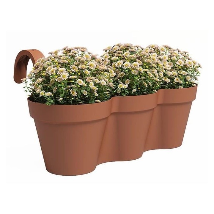 Pot ARTEVASI - CAPRI TRIPLE - Balcon - Terre cuite - L54 x P30,5 x H28