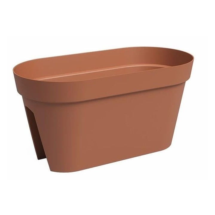 Jardiniere Balcon - Plastique - Terre cuite - Rectangulaire - L60 x P3