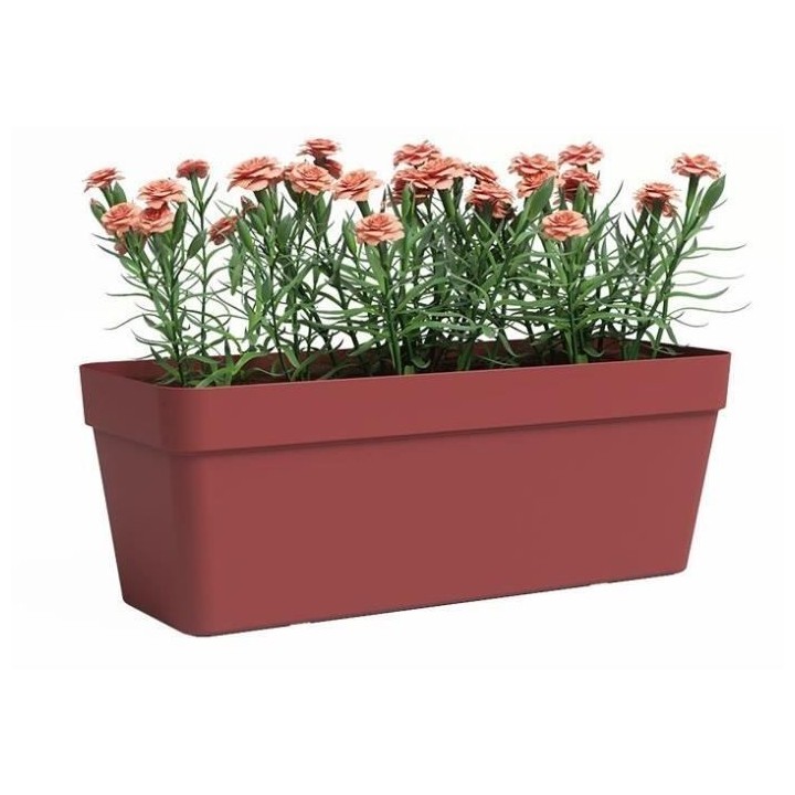 Jardiniere - Plastique - Rouge Foncé� - Rectangulaire - L49,9 x P20