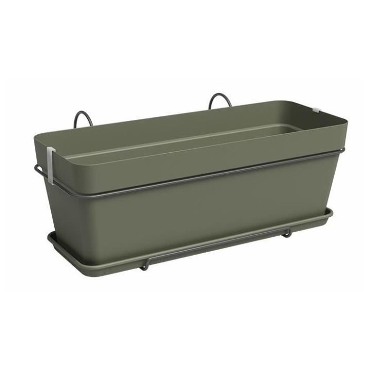 Kit Jardiniere - Plastique - Vert sec - Rectangulaire - L50,2 x P28,5